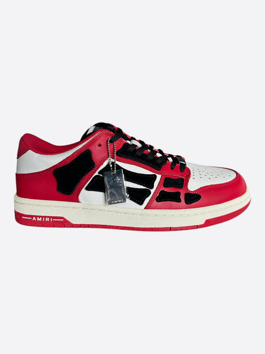 Amiri Red White & Black Skeleton Low Top Sneakers