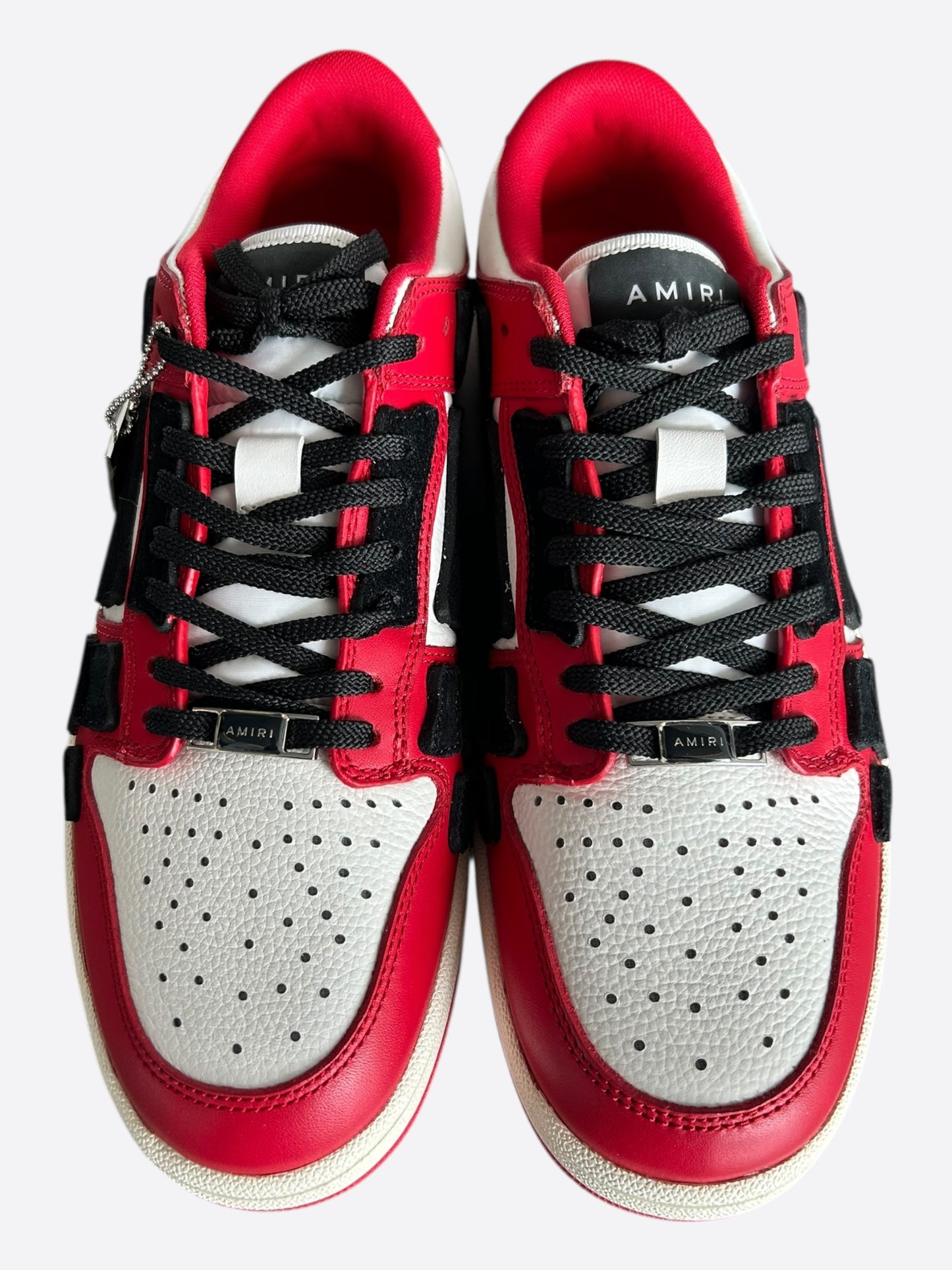 Amiri Red White & Black Skeleton Low Top Sneakers