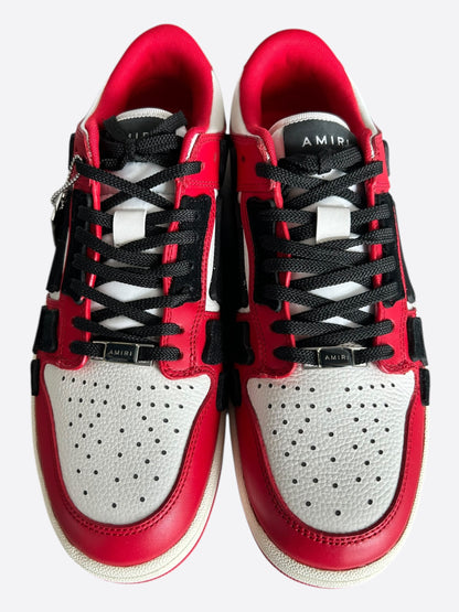 Amiri Red White & Black Skeleton Low Top Sneakers