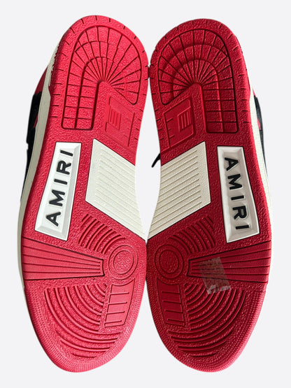 Amiri Red White & Black Skeleton Low Top Sneakers