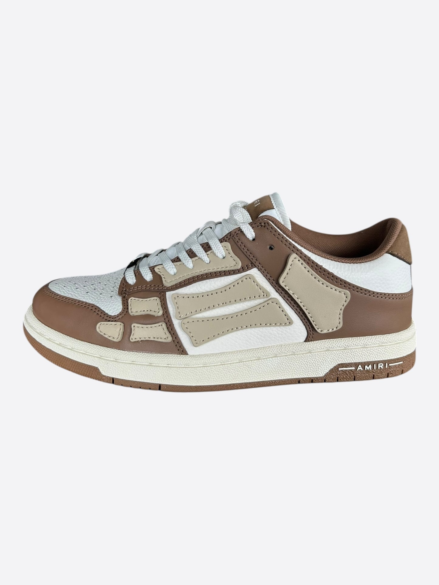Amiri Brown & Tan Skeleton Low Top Sneakers