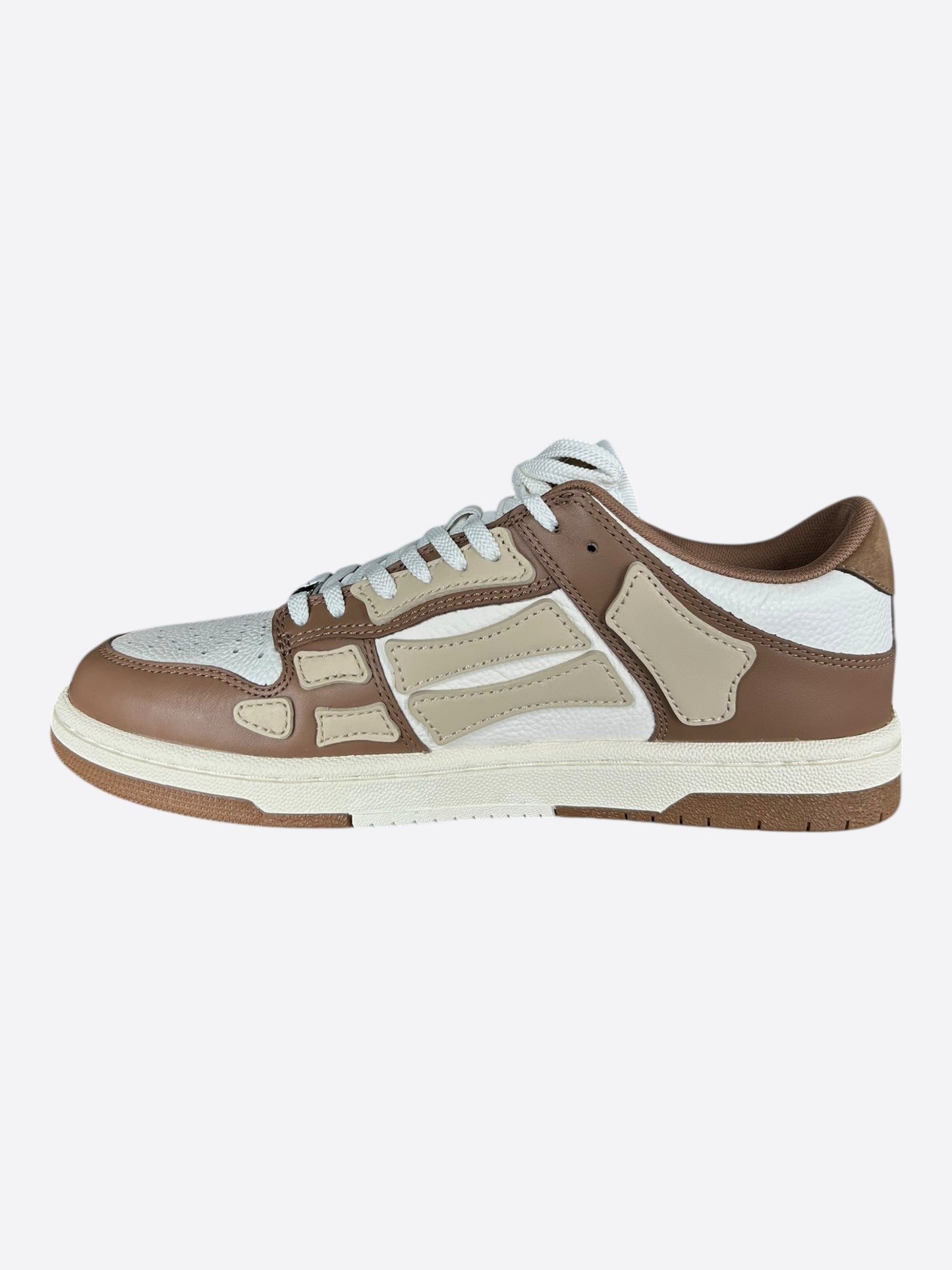 Amiri Brown & Tan Skeleton Low Top Sneakers