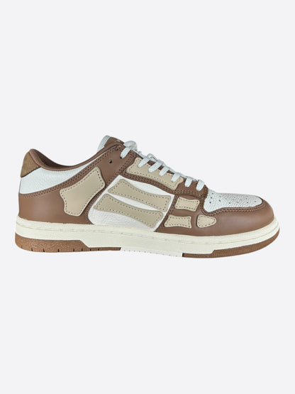 Amiri Brown & Tan Skeleton Low Top Sneakers