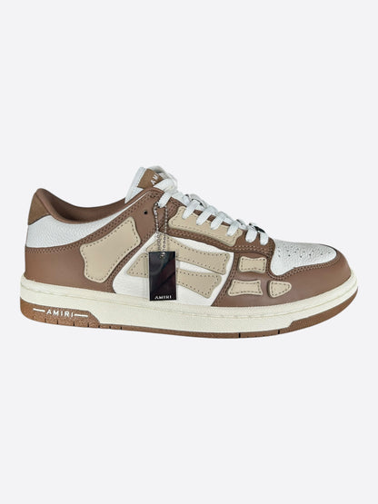 Amiri Brown & Tan Skeleton Low Top Sneakers