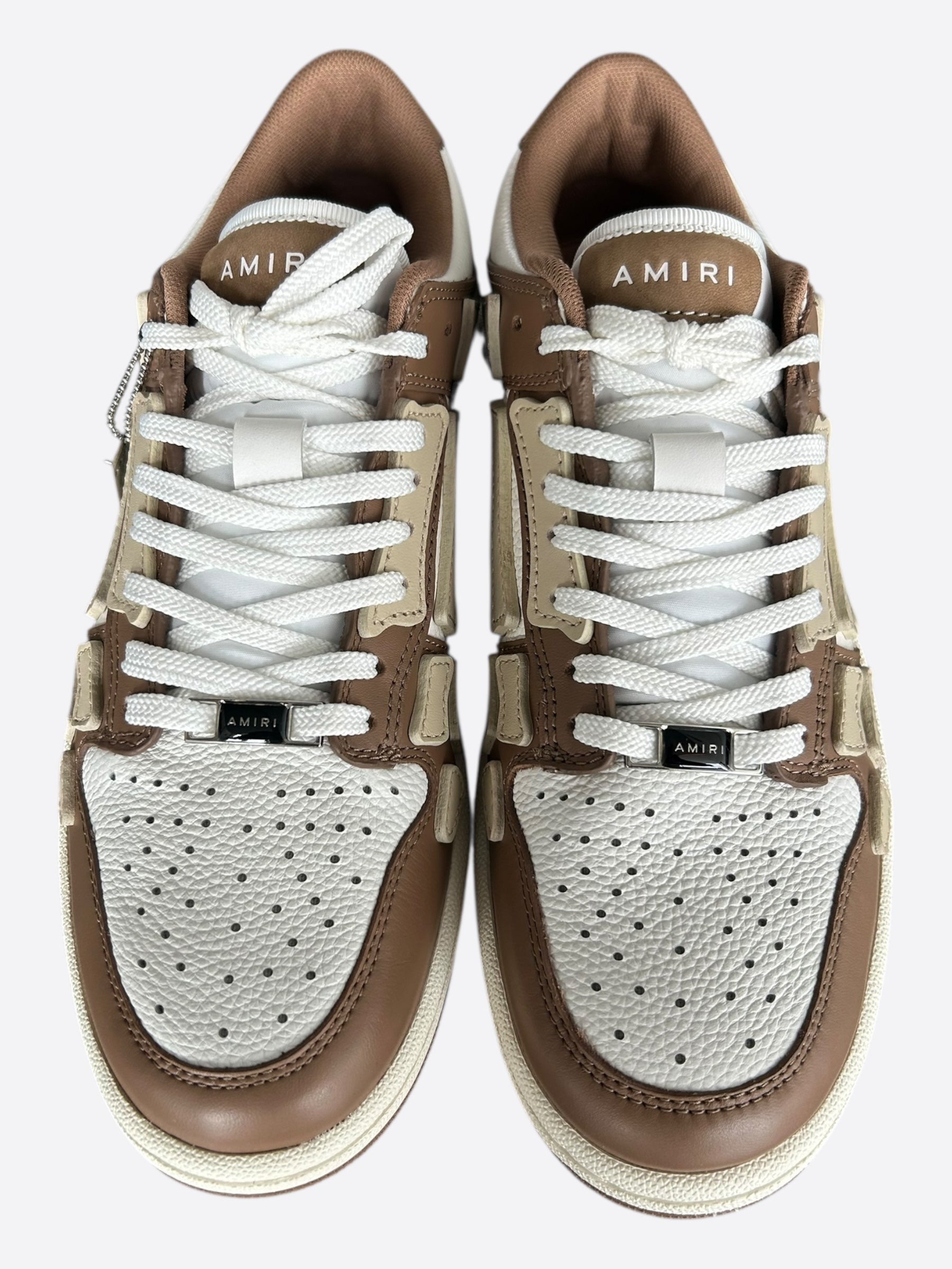 Amiri Brown & Tan Skeleton Low Top Sneakers – Savonches
