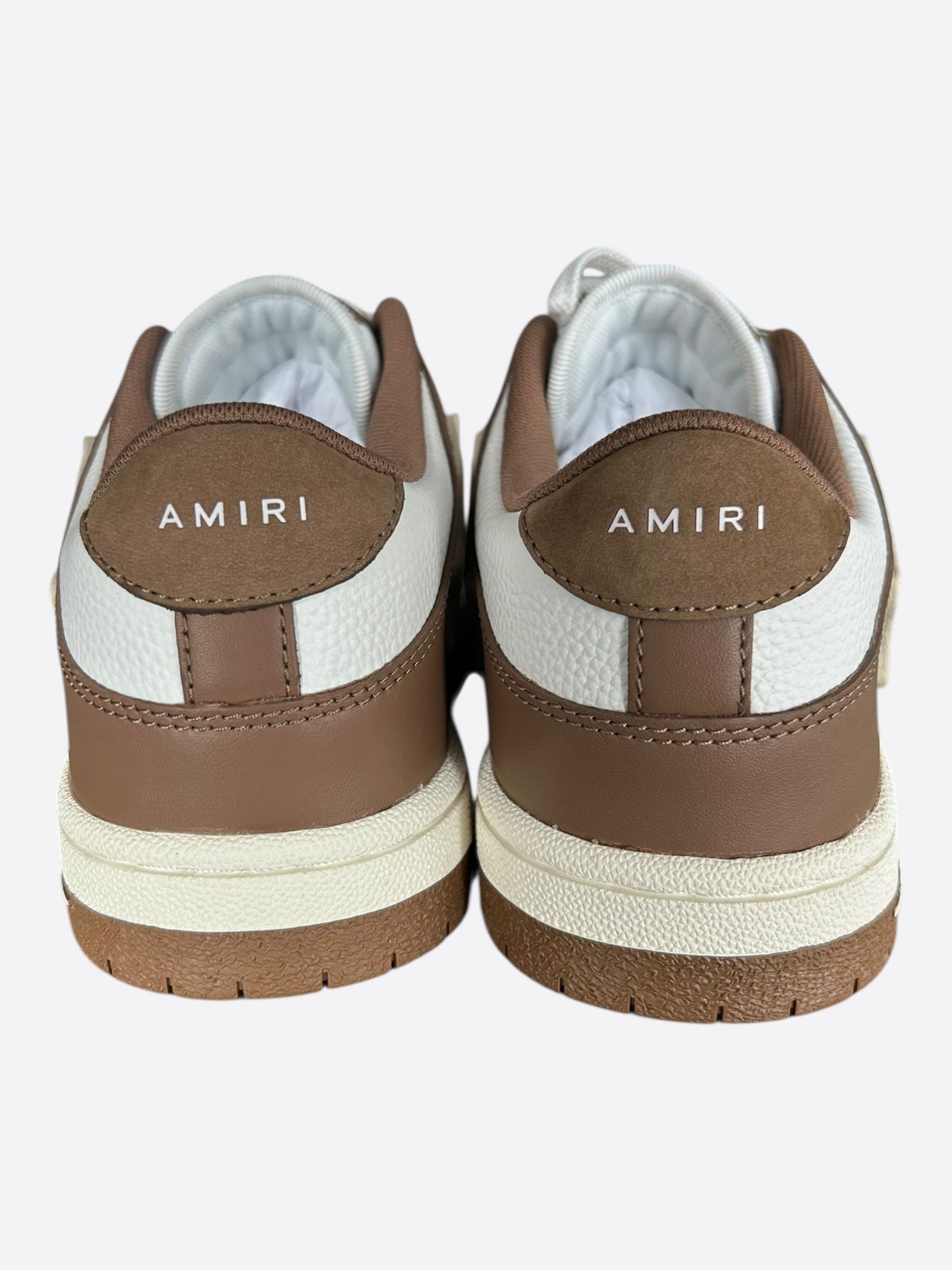Amiri Brown & Tan Skeleton Low Top Sneakers