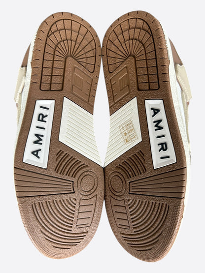 Amiri Brown & Tan Skeleton Low Top Sneakers