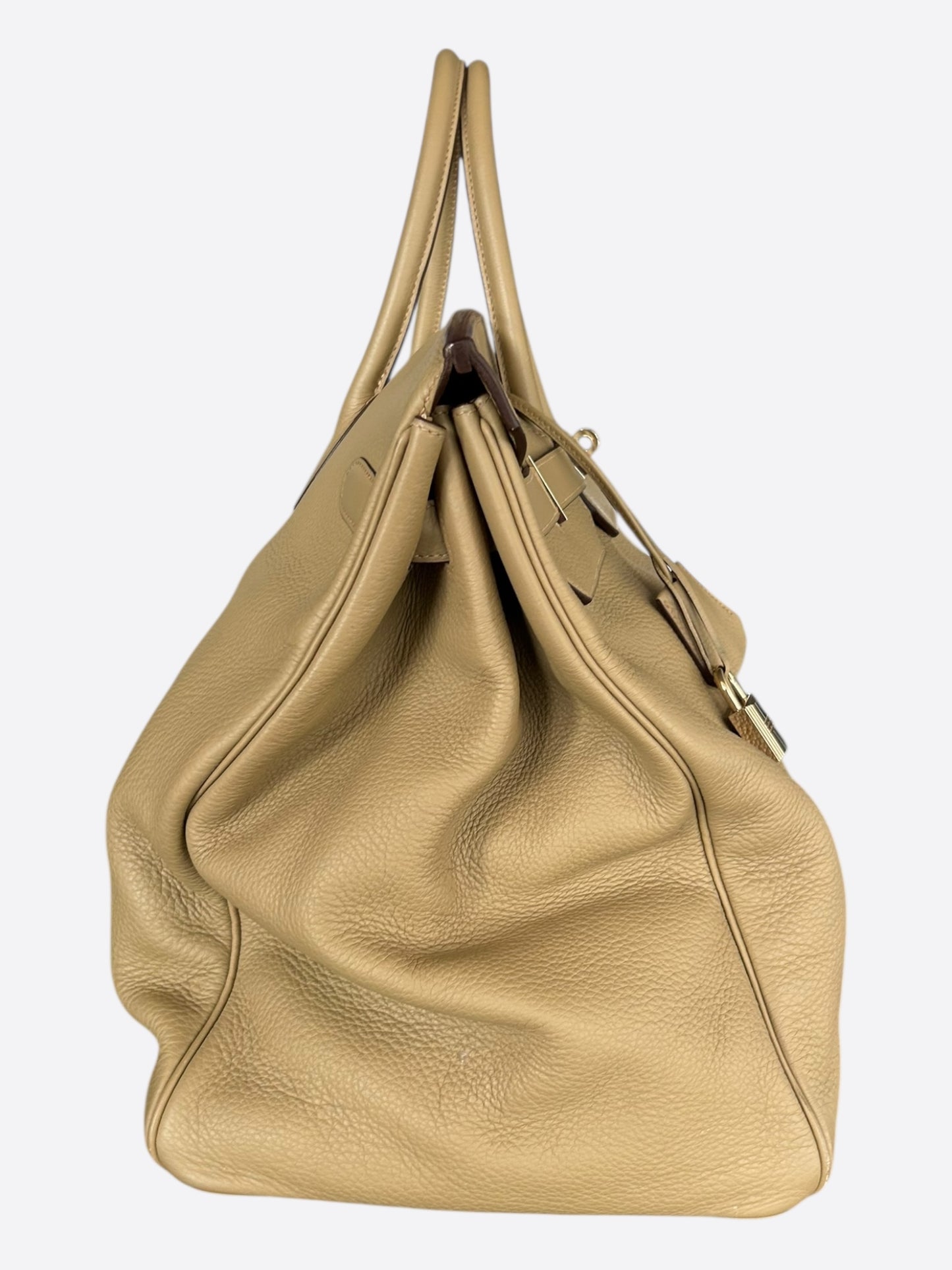 Hermes Etoupe Togo & Gold Hardware Birkin 50