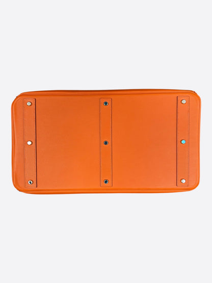 Hermes Orange Togo & Palladium Hardware HAC Birkin 50