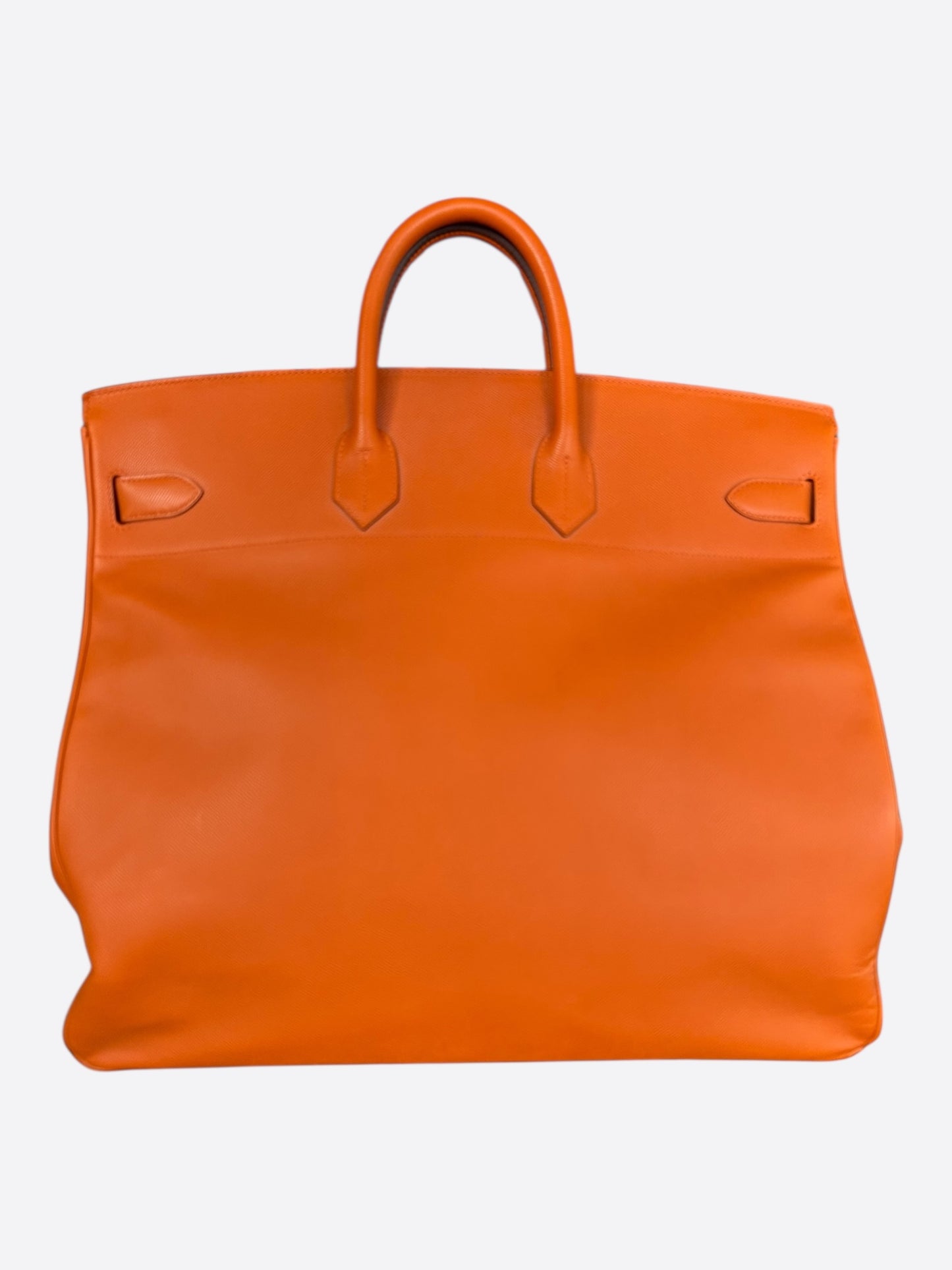 Hermes Orange Togo & Palladium Hardware HAC Birkin 50