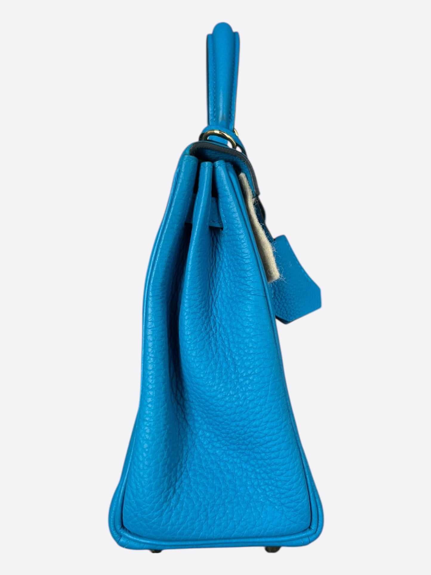 Hermes Blue Zanzibar Togo & Gold Hardware Kelly 25