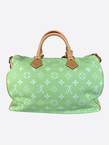 Louis Vuitton Lime Green & White Monogram P9 Speedy 40