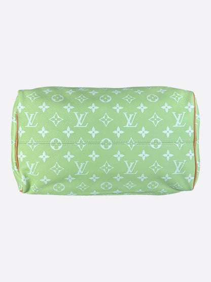 Louis Vuitton Lime Green & White Monogram P9 Speedy 40