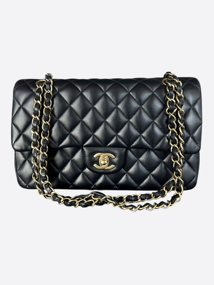 Chanel Navy Blue Lambskin Quilted Medium Flap Bag
