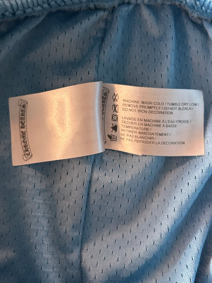 Chrome Hearts Blue & White Logo Mesh Shorts