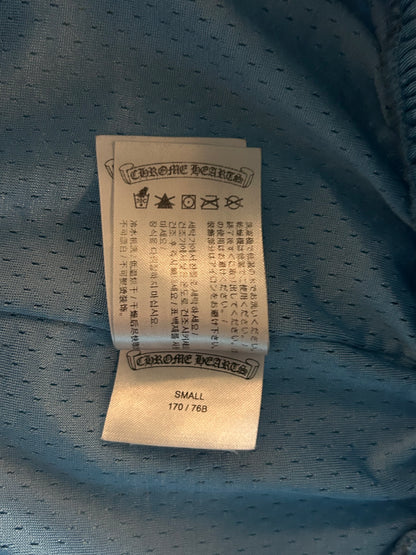 Chrome Hearts Blue & White Logo Mesh Shorts