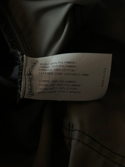 Chrome Hearts Black Nylon & Leather Carpenter Pants