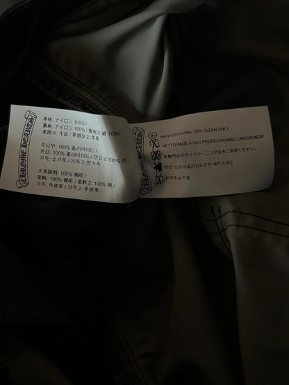 Chrome Hearts Black Nylon & Leather Carpenter Pants