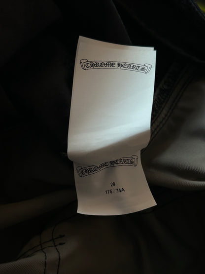 Chrome Hearts Black Nylon & Leather Carpenter Pants