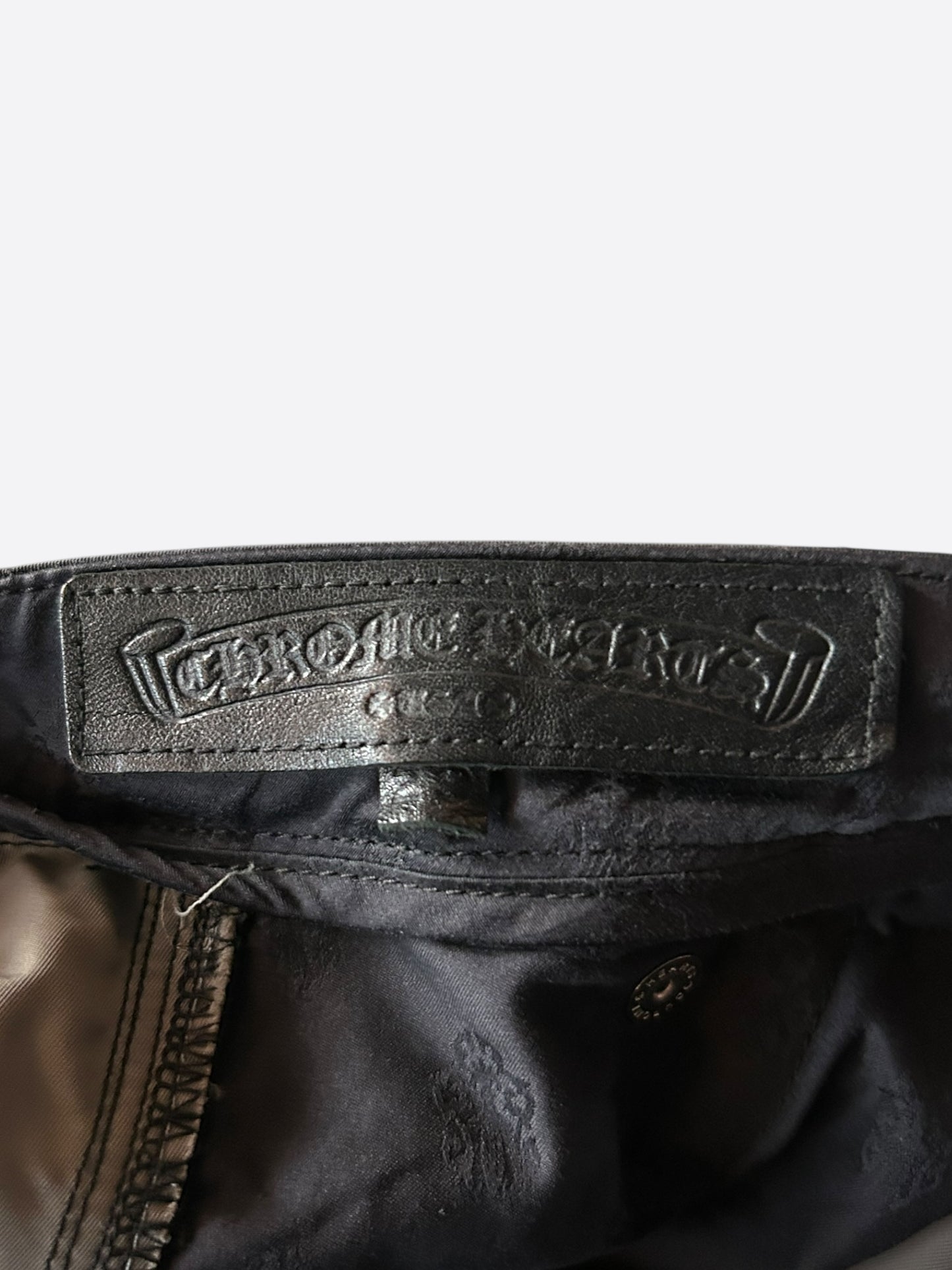 Chrome Hearts Black Nylon & Leather Carpenter Pants