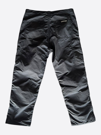 Chrome Hearts Black Nylon & Leather Carpenter Pants