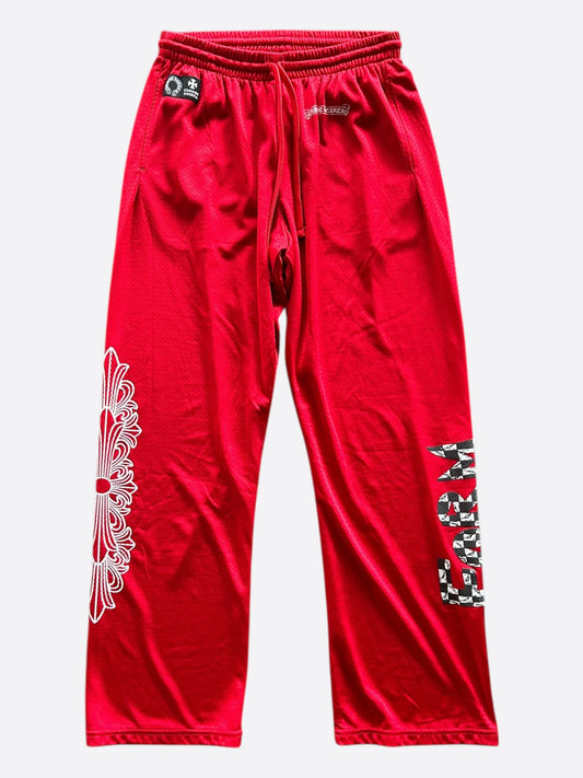 Chrome Hearts Matty Boy Red Form Mesh Trackpants