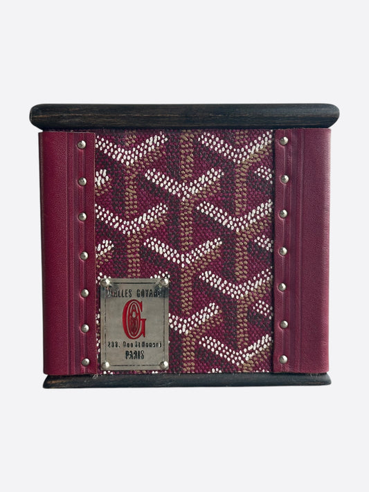 Goyard Burgundy Candle Holder