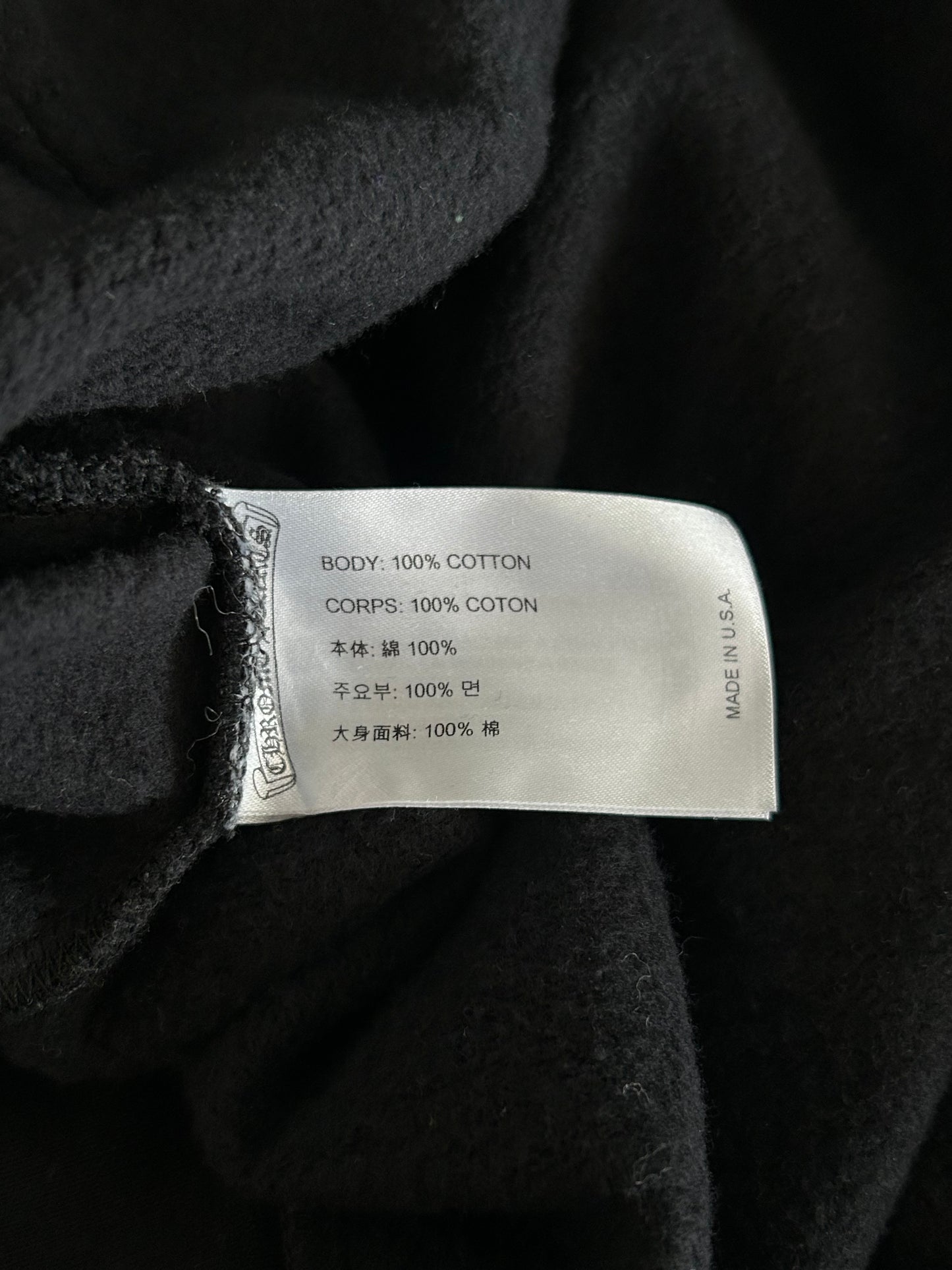 Chrome Hearts Black & White Horseshoe Chomper Logo Hoodie