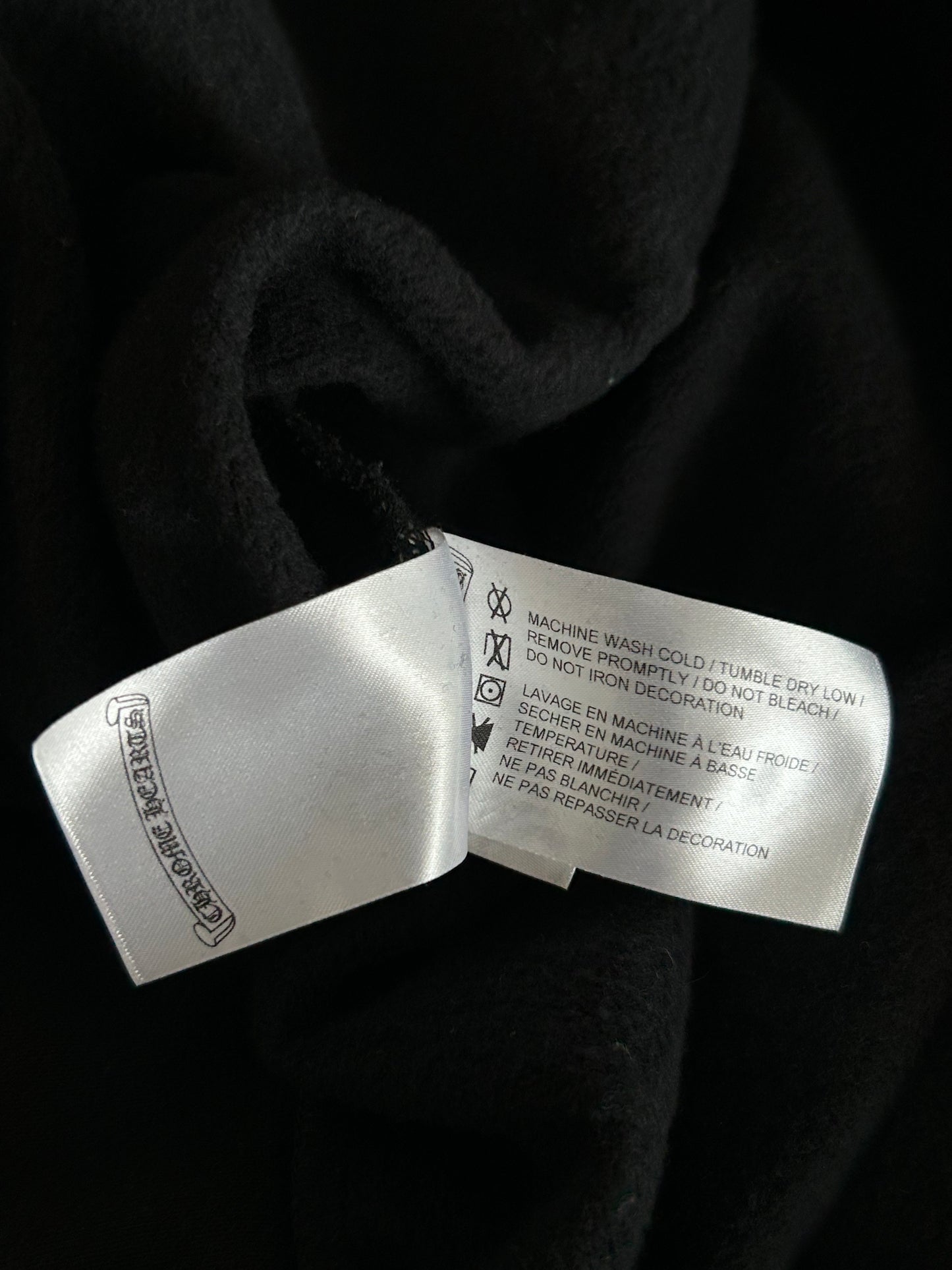 Chrome Hearts Black & White Horseshoe Chomper Logo Hoodie