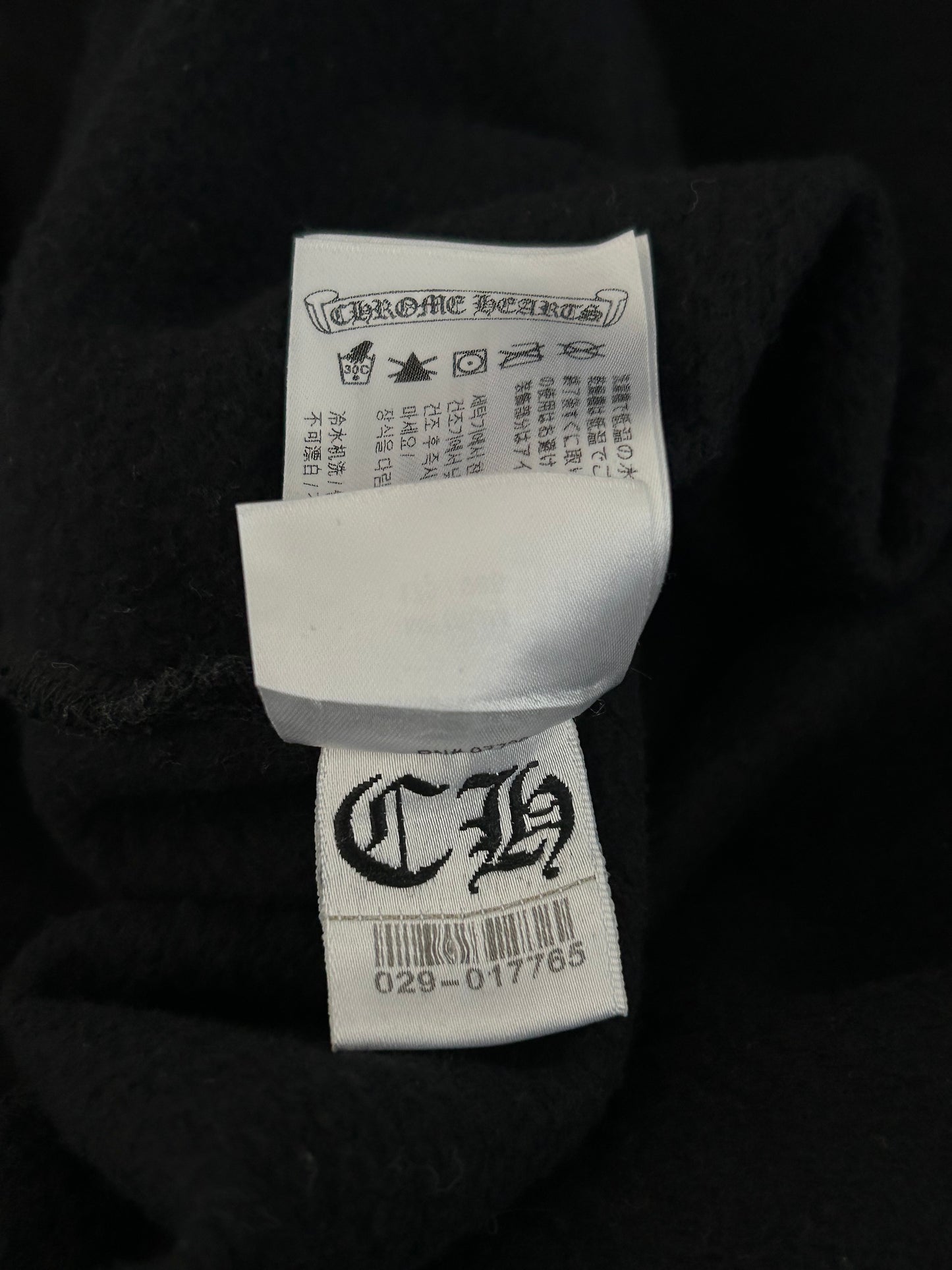 Chrome Hearts Black & White Horseshoe Chomper Logo Hoodie