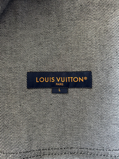 Louis Vuitton Grey Star Monogram Denim Baseball Jersey