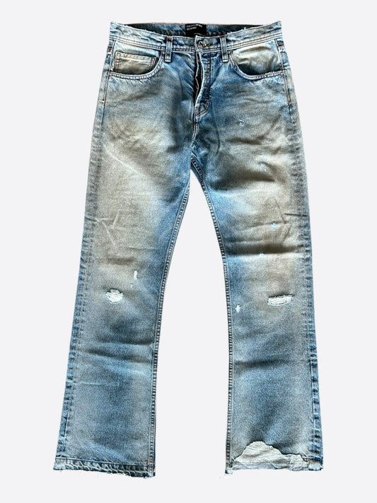 Enfants Riches Deprimes Blue Distressed Flared Jeans