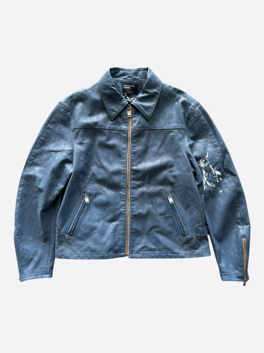 Enfants Riches Deprimes Blue Spanish Elegy Leather Jacket