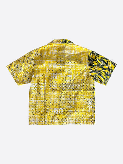 Prada Yellow Banana Split Button Up Shirt