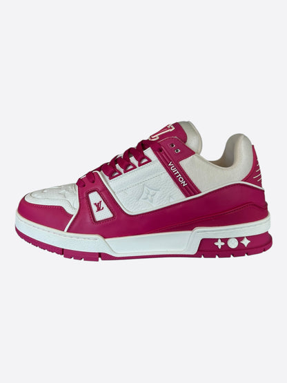 Louis Vuitton Pink & White Monogram Trainers