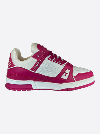 Louis Vuitton Pink & White Monogram Trainers