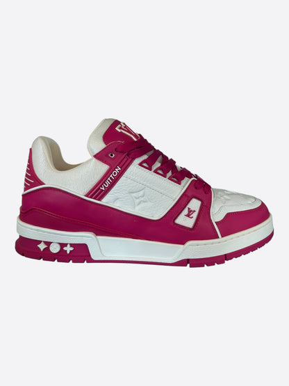 Louis Vuitton Pink & White Monogram Trainers