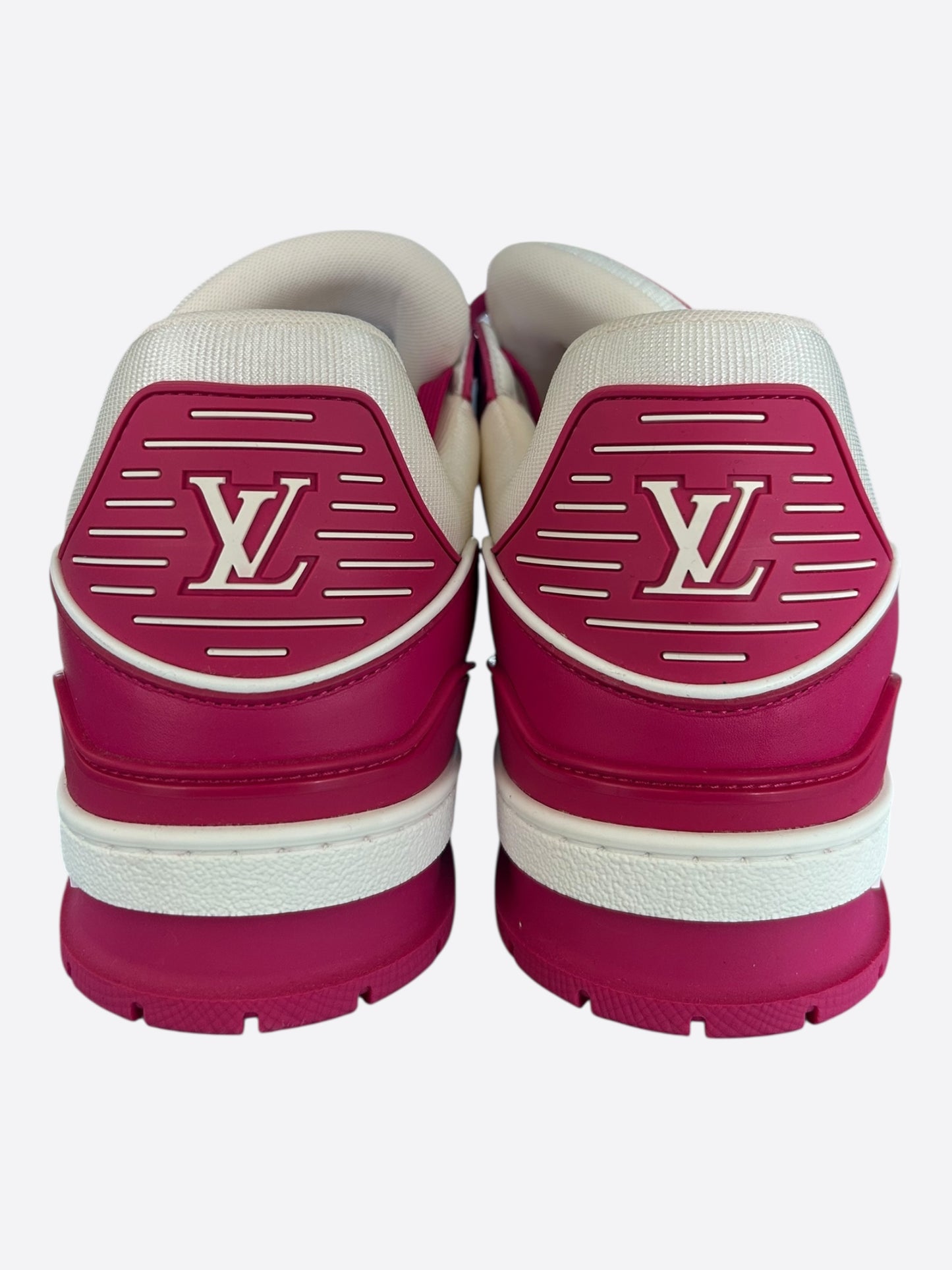 Louis Vuitton Pink & White Monogram Trainers