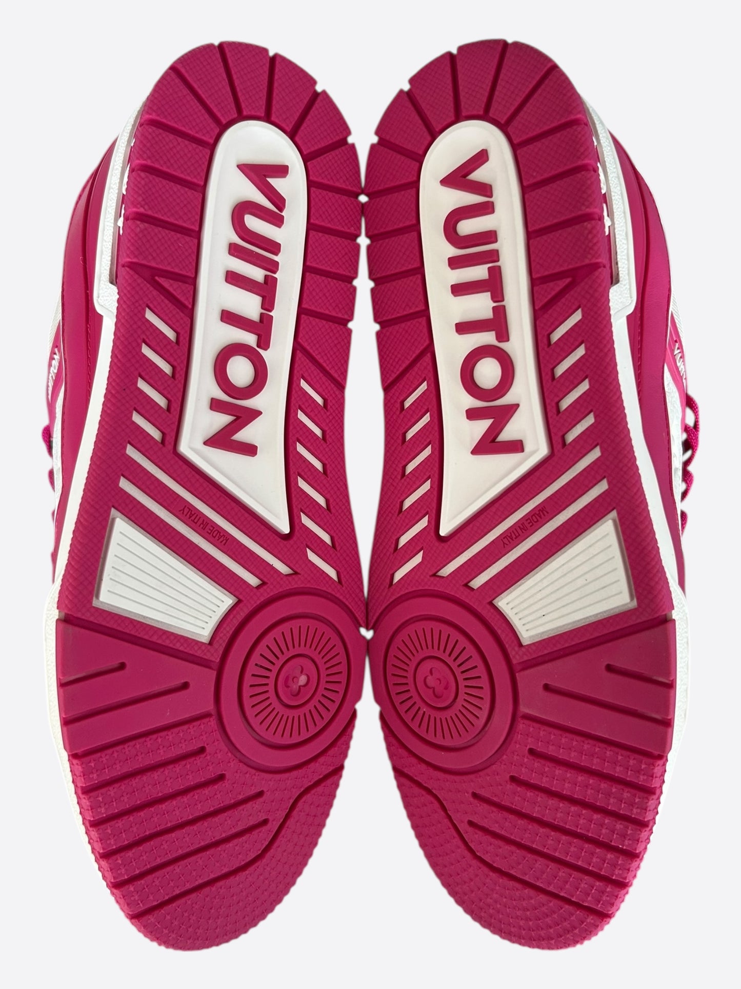 Louis Vuitton Pink & White Monogram Trainers