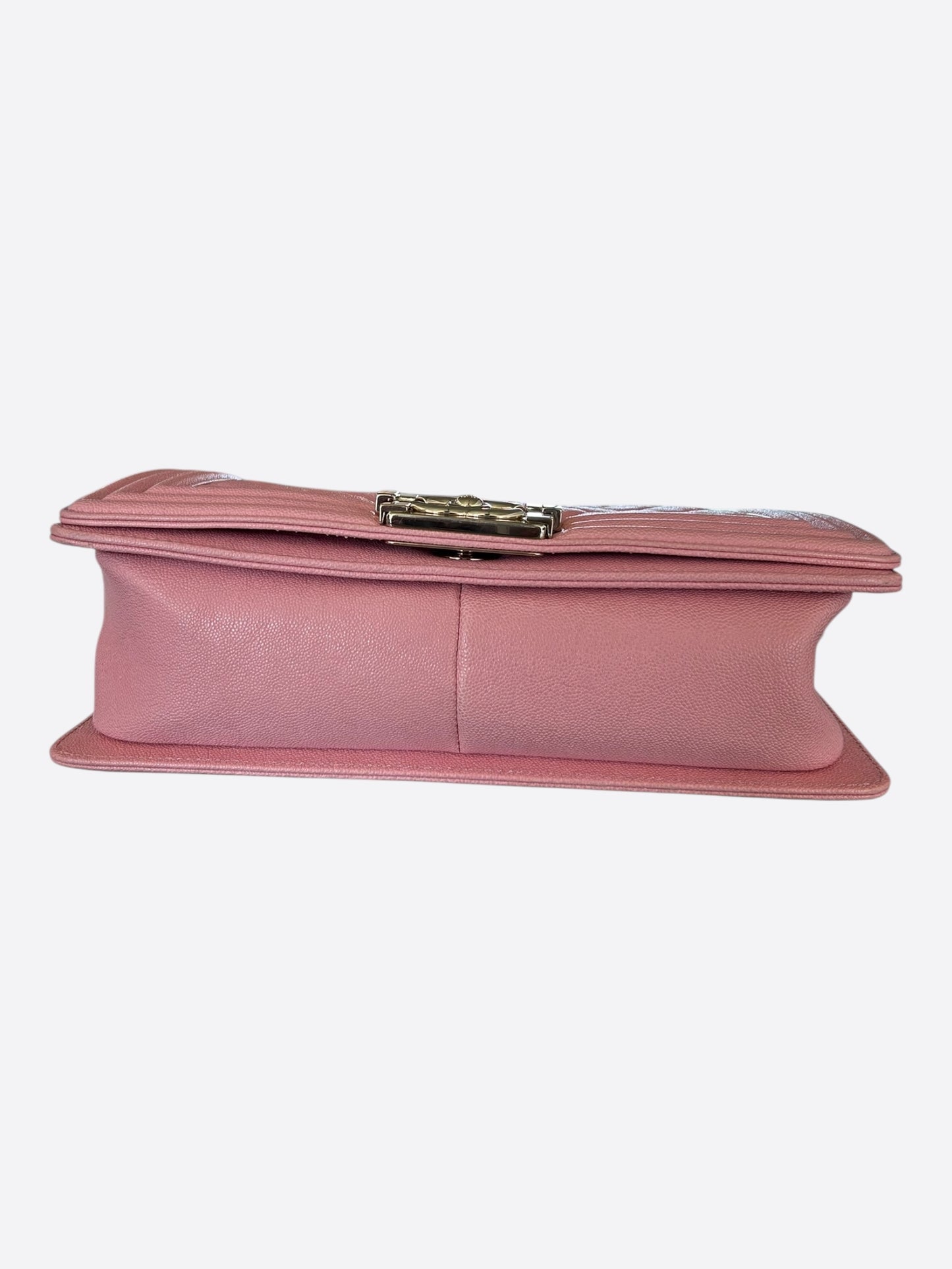 Chanel Pink Quilted Caviar Medium Boy Bag