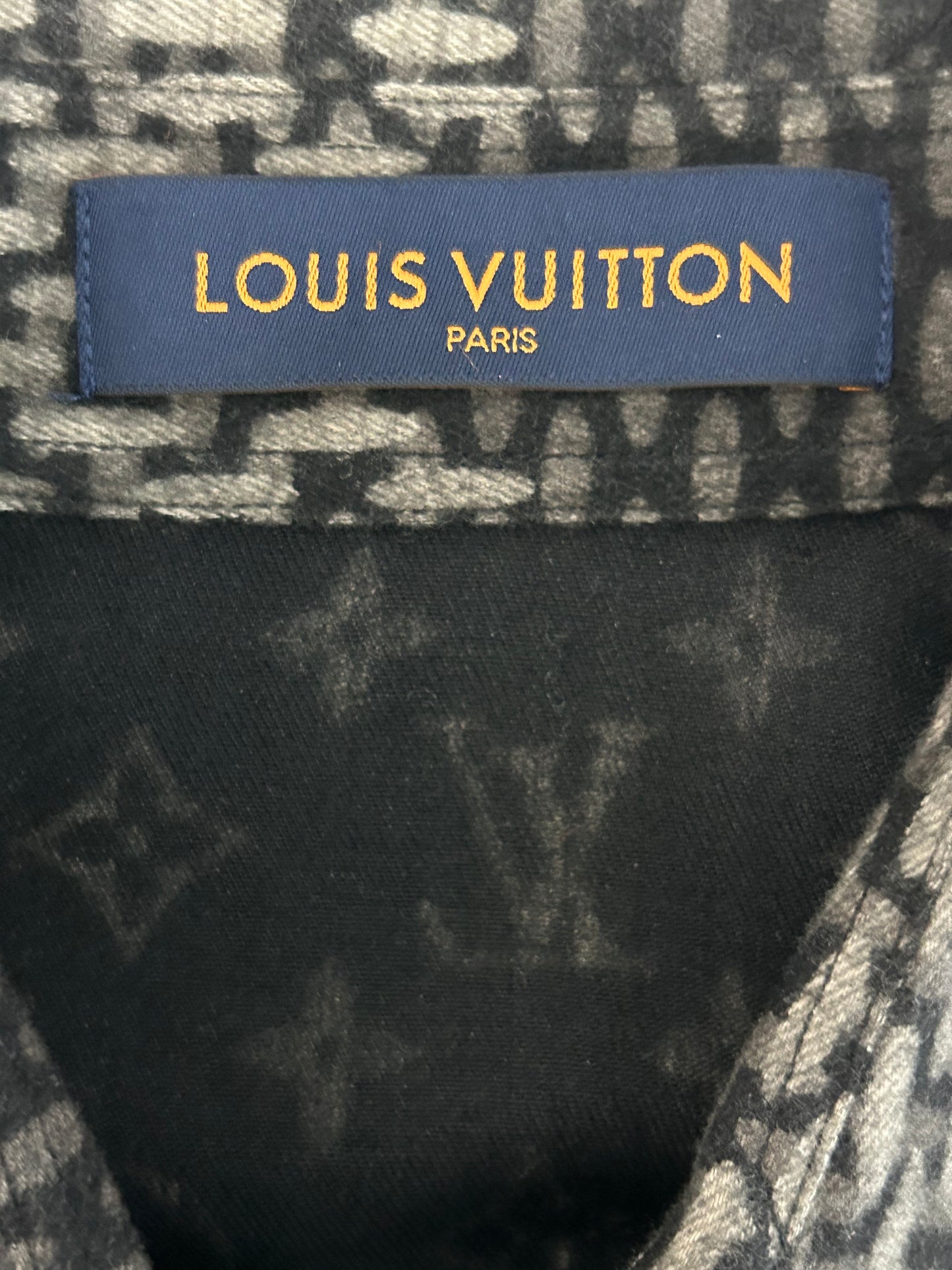 Louis Vuitton Nigo Grey Giant Damier Monogram Button Up Shirt