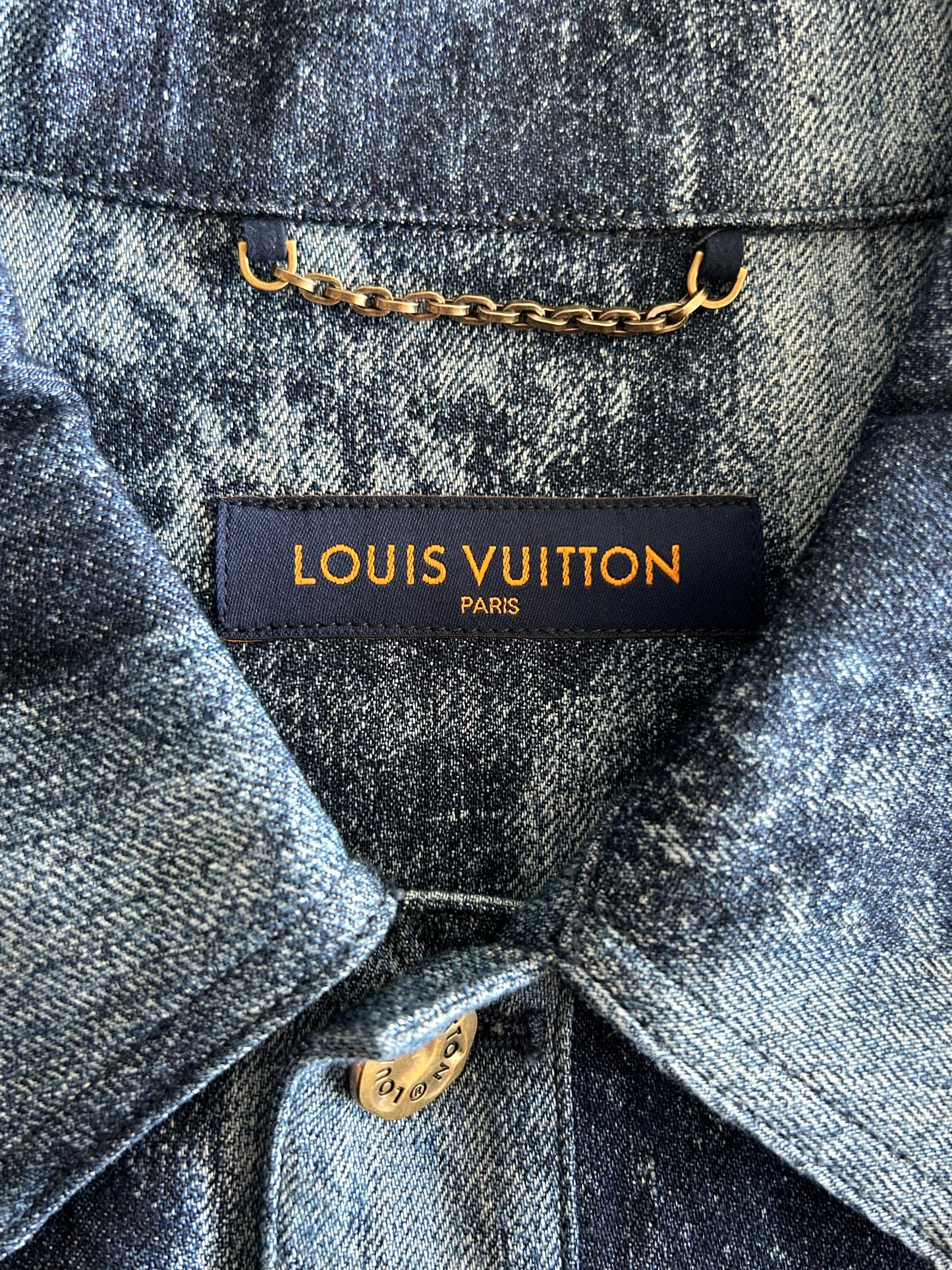 Louis Vuitton Blue Damier Salt Button Up Shirt