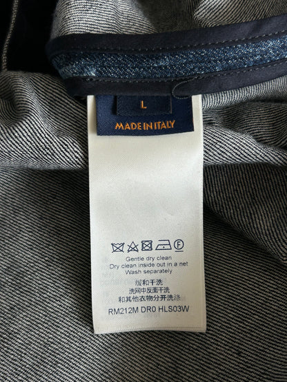 Louis Vuitton Blue Damier Salt Button Up Shirt