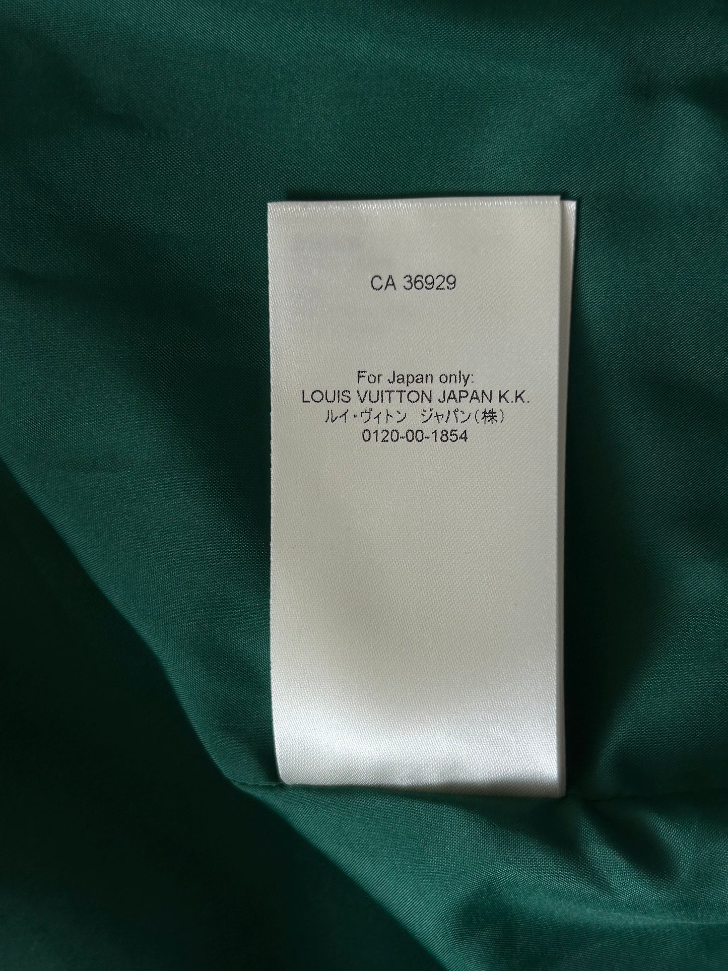 Louis Vuitton Green & White Logo Coach Jacket