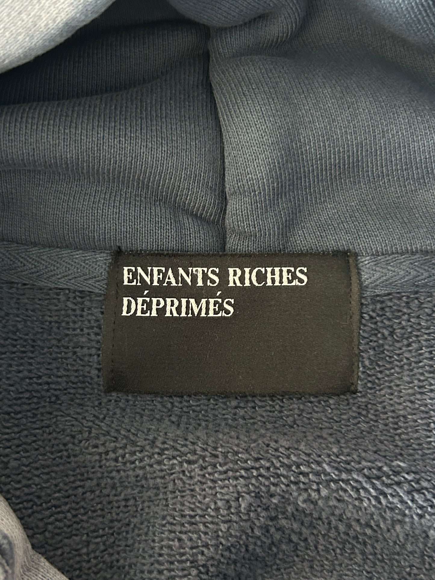 Enfants Riches Deprimes Faded Blue & Black Classic Logo Hoodie