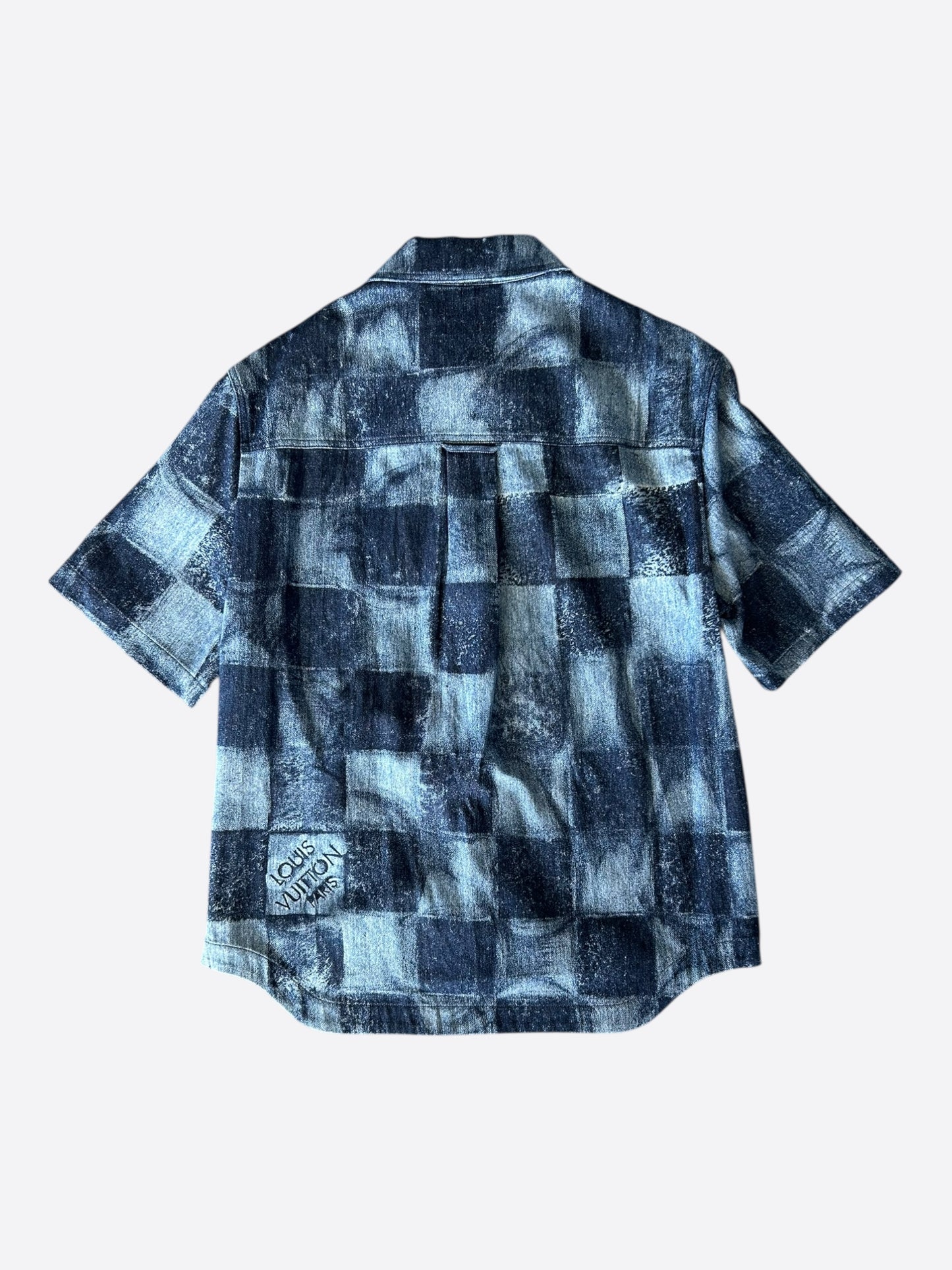 Louis Vuitton Blue Damier Salt Button Up Shirt