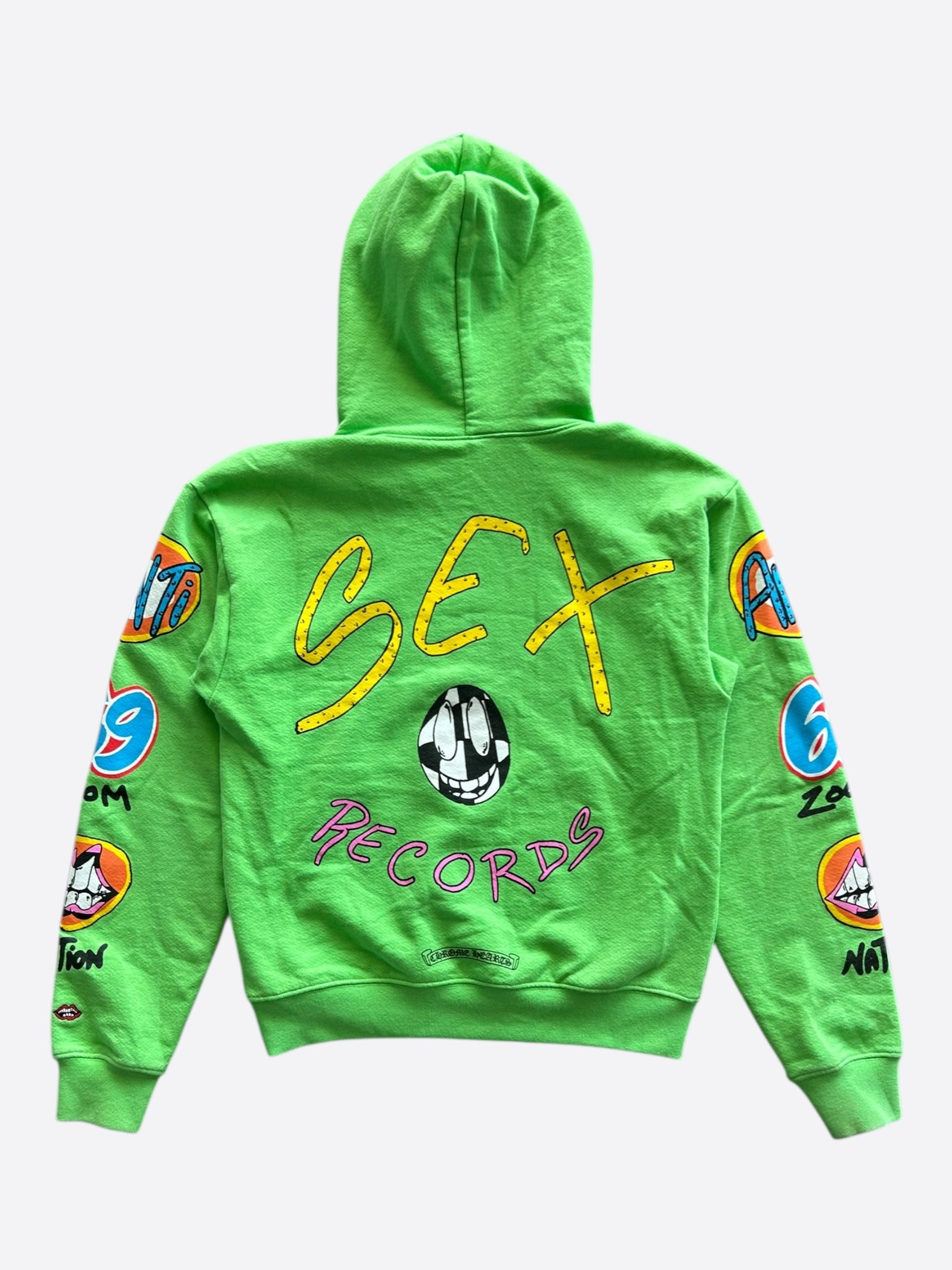 Chrome Hearts Green Sex Records Logo Hoodie – Savonches