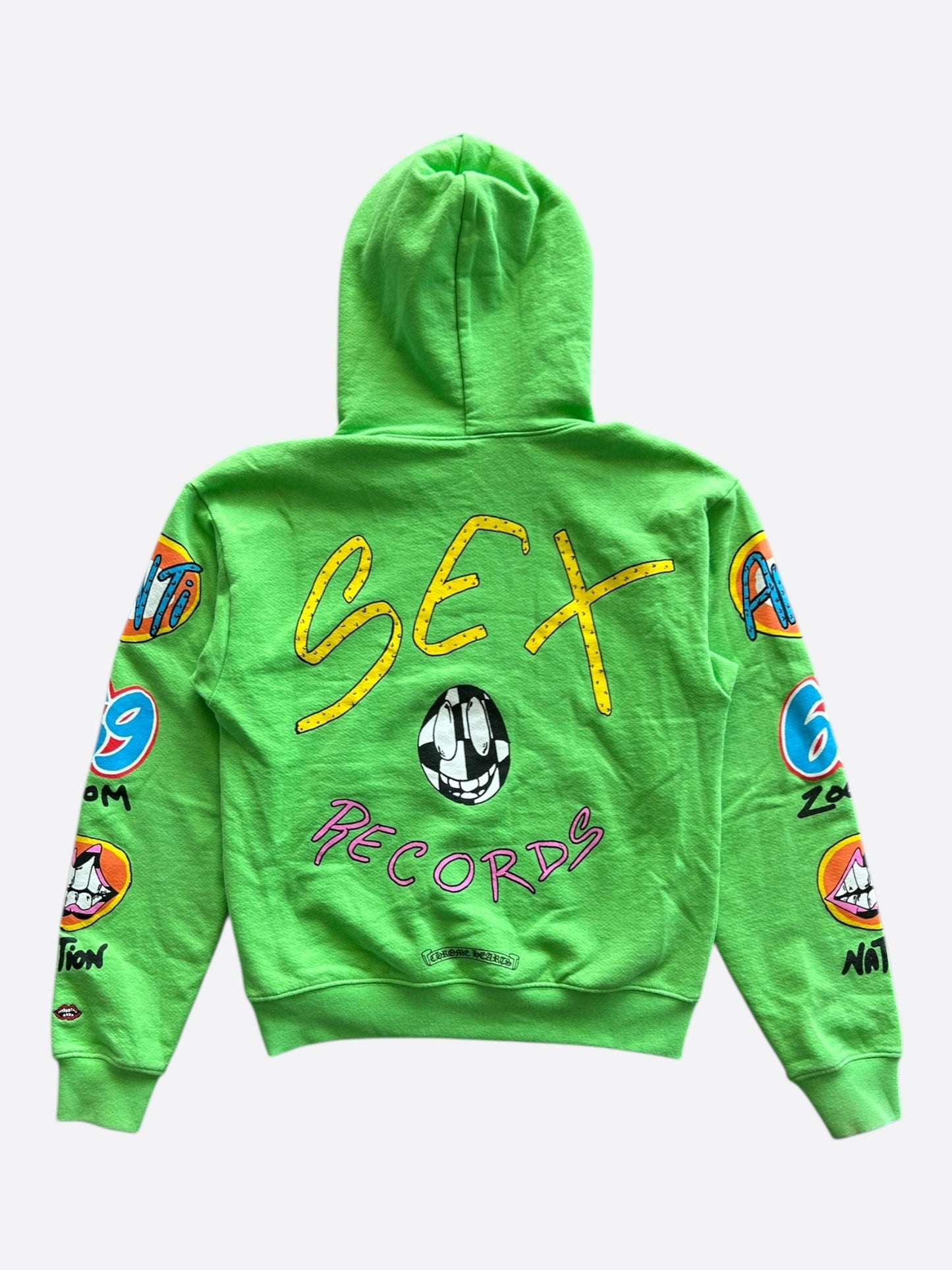 Chrome Hearts Green Sex Records Logo Hoodie