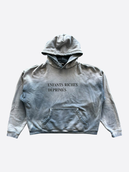 Enfants Riches Deprimes Faded Blue & Black Classic Logo Hoodie