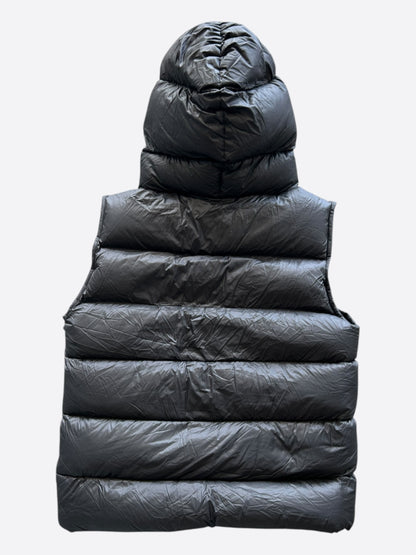 Rick Owens Black Gimp Hooded Puffer Vest